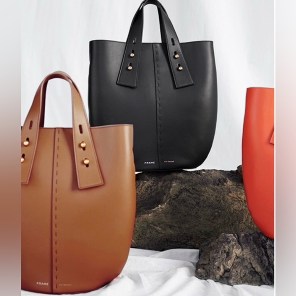 Like new Frame tan bucket bag
